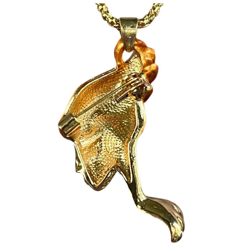 Betsey Johnson Pendant/Pin/Brooch Woman’s Face / Head NWT - Picture 3 of 6